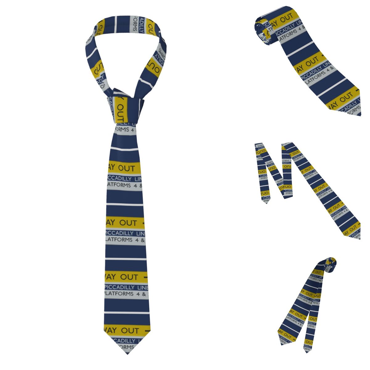 Men'S Accessories London - Gravata Masculina de Seda e Poliéster