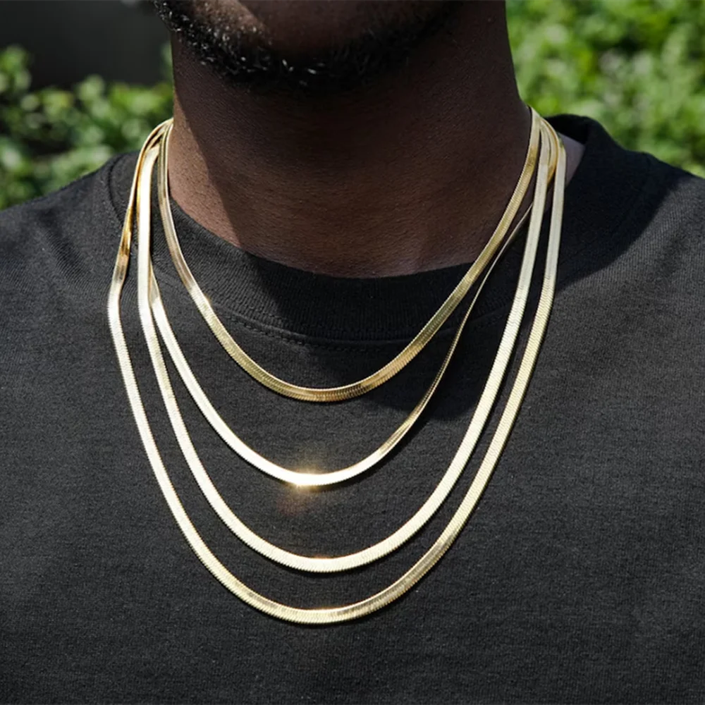 Men Accessories Neck Chain - Colar de corrente de cobra de