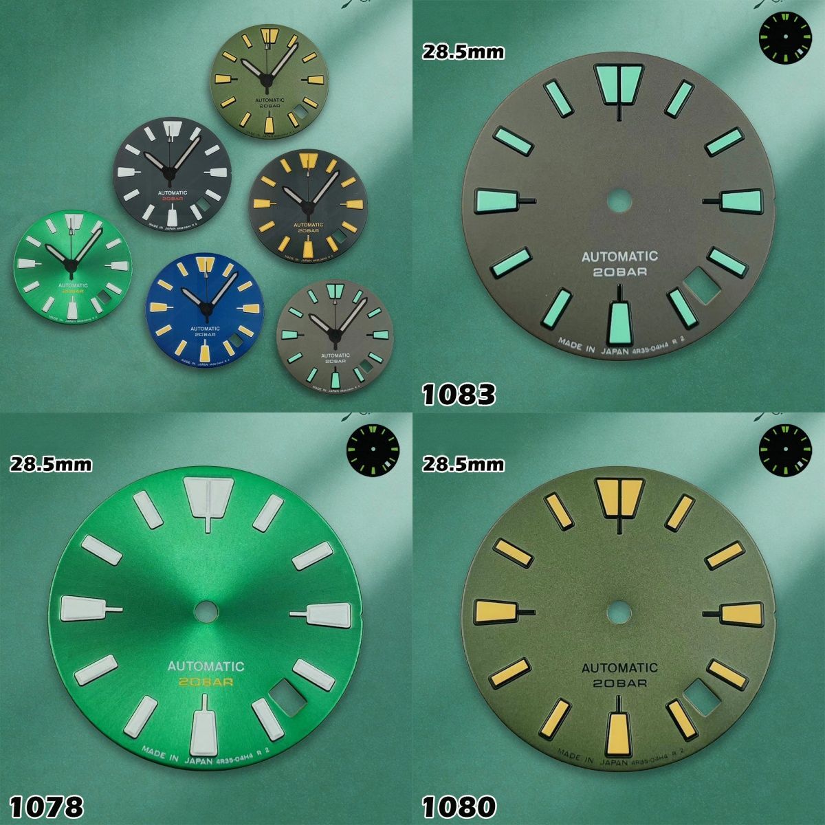 Men'S Accessories Types - NH35/NH36, 28,5 mm, modelo S, mostrador