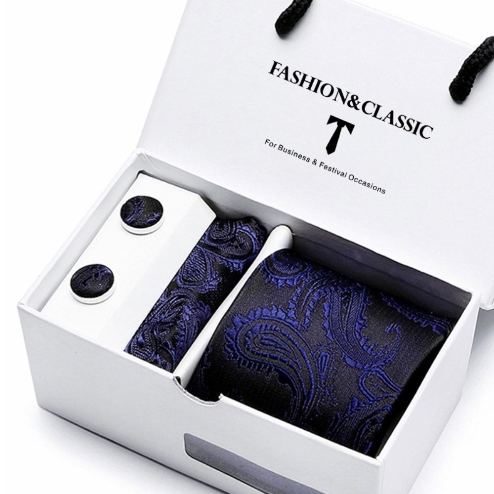 Conjunto de Gravata Jacquard d - Neck Tie Set Box avaliação e preço