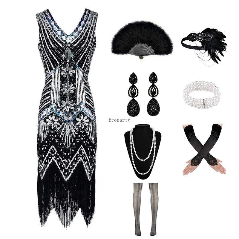 Fantasia de Vestido Flapper do - Men'S Accessories In The 1920S avaliação e preço