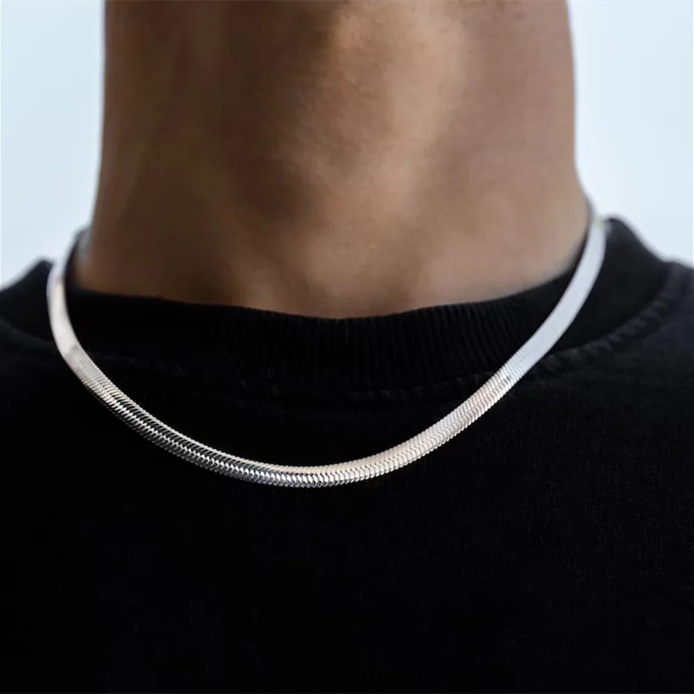 Colar de corrente de cobra de  - Men Accessories Neck Chain avaliação e preço